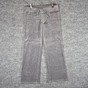 vtg y2k Juicy Couture Pants Womens Gray Velour